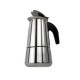 Espressor din Inox pentru 9 Cesti, Culoare Argintiu/Negru, Capacitate 450 ml, Espressor pentru Aragaz, Espressor Cafea, Cafetiera, Cafetiera 9 Portii, Cafetiera Moka, Oala Moka, Espressor Moka, EspressoareAragaz, Cafetiere Aragaz