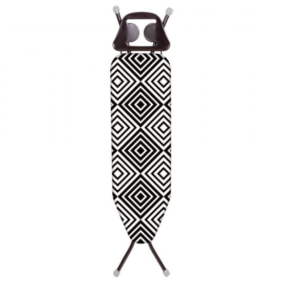 Masa de Calcat cu Suport Fier de Calcat, 97x30x90 cm, Culoare Alb/Negru, Masa de Calcat, Masa de Calcat cu Suport, Masa cu Suport Fier, Husa Masa de Calcat, Masa de Calcat din Fier, Masa de Calcat Ajustibila, Masa de Calcat Haine