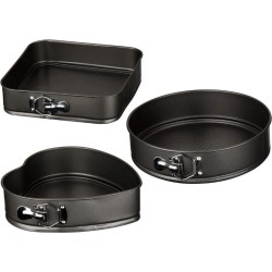 Set 3 Tavi pentru Copt, Forma Inima/Rotunda/Patrata, Tavi cu Baza Detasabila, Tavi de Copt, Tavi pentru copt, Set Tavi de Copt, Tava Forma Inima, Tava Patrata, Tava Rotunda, Forme Gatit, Forme Copt