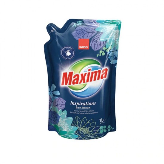 Rezerva Balsam Rufe Sano Maxima, 1 L, Blue Blossom, Parfum Proaspat Floral, Rezerva Balsam Igienizant pentru Haine, Rezerve Balsamuri pentru Rufe Sano Maxima, Rezerva Balsam pentru Tesaturi