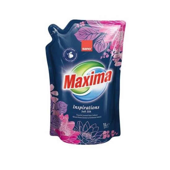 Rezerva Balsam Rufe Sano Maxima, 1 L, Soft Silk, Floral, Rezerva Balsam Igienizant pentru Haine, Rezerve Balsamuri pentru Rufe Sano Maxima, Rezerva Balsam pentru Tesaturi, Rezerva Sano Maxima Balsam de Rufe Parfumat