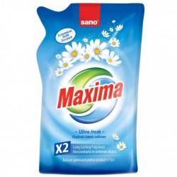Rezerva Balsam Rufe Sano Maxima, 1 L, Ultra Fresh, Floral, Rezerva Balsam Igienizant pentru Haine, Rezerve Balsamuri pentru Rufe Sano Maxima, Rezerva Balsam pentru Tesaturi, Rezerva Sano Maxima Balsam de Rufe Parfumat