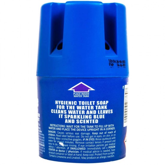 Odorizant Solid pentru Bazin Toaleta SANO Blue 150 g, Albastru, Detergent Toaleta, Odorizant Toaleta, Detergent Solid pentru Toaleta, Odorizant Solid pentru Toaleta, Detergent Odorizant pentru Bazin Toaleta