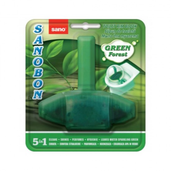 Odorizant pentru Vasul Toaletei SANO Bon 55 g, Parfum Pin, Verde, Odorizant pentru Toaleta, Detergent pentru Toaleta, Odorizant Vas de Toaleta Sano, Detergent Vas de Toaleta Sano,Detergent Odorizant Toaleta