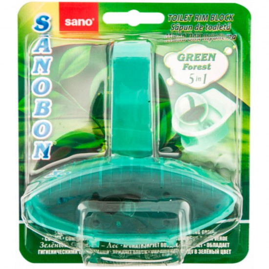 Odorizant pentru Vasul Toaletei SANO Bon 55 g, Parfum Pin, Verde, Odorizant pentru Toaleta, Detergent pentru Toaleta, Odorizant Vas de Toaleta Sano, Detergent Vas de Toaleta Sano,Detergent Odorizant Toaleta