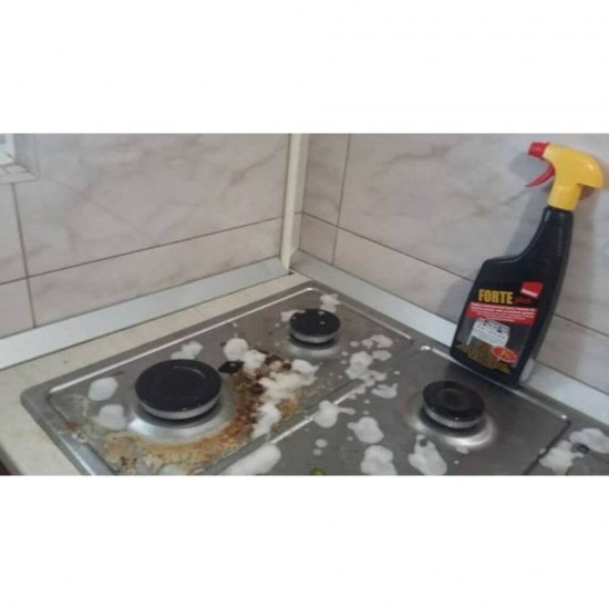 SANO Forte Plus, 500 ml, pentru Indepartarea Grasimilor de pe Aragaz, Detergent Spuma Concentrat, Solutie Importiva Grasimii Arse, Solutie Aragaz cu Pulverizator, Detergenti cu Pulverizator, Solutie Indepartare Grasime si Arsuri