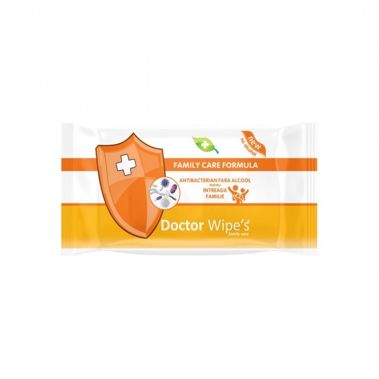 Servetele Umede Antibacteriene DOCTOR WIPE'S, 72 Buc/Set, Fara Alcool, Servetele Umede DOCTOR WIPE'S, Servetele Dezinfectante Umede, Servetele Antibacteriene pentru Dezinfectarea Mainilor, Servetele Umede pentru Maini, Servetele Dezinfectante pentru Maini