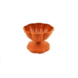 Ghiveci cu Picior Sterk, 20x14.5 cm, Maro Deschis, Plastic, Ghiveci, Ghiveci cu Piciorus, Ghiveci Flori, Ghiveci Pentru Flori, Ghiveci Color, Ghiveci Interior, Ghiveci Plastic, Ghiveci Cu Model Piciorus, Ghiveci Interior Flori