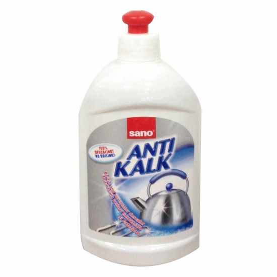Solutie Indepartare Calcare Electrocasnice Sano Anti Kalk 500 ml, Solutie Anticalcar, Solutie Anticalcar Electrocasnice, Solutie Indepartare Calcar Suprafete Multiple, Solutie pentru Curatarea Depunerilor de Calcar