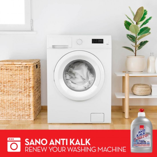 Solutie Anticalcar Masina de Spalat SANO Anti Kalk, 500 ml, Solutie Anticalcar, Solutie Anticalcar Masina de Spalat Rufe, Solutie pentru Eliminare Calcar, Detergent Anticalcar Masina de Spalat Haine