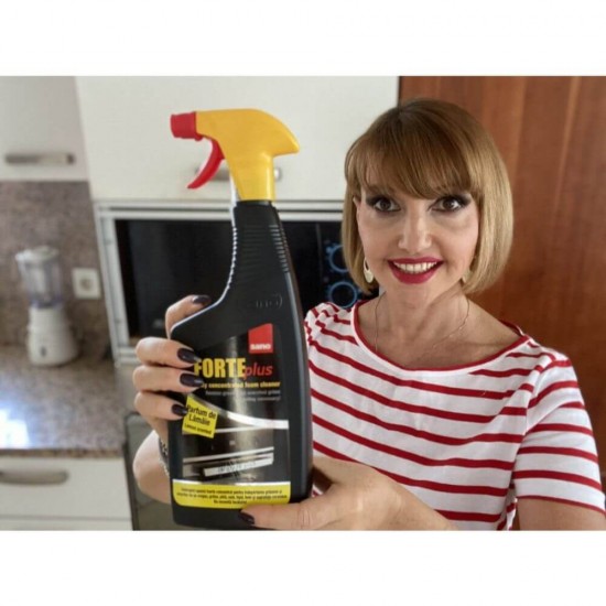 SANO Forte Plus Lamaie, 750 ml, pentru Indepartarea Grasimilor de pe Aragaz, Detergent Spuma Concentrat, Solutie Importiva Grasimii Arse, Solutie Aragaz cu Pulverizator, Detergenti cu Pulverizator, Solutie Indepartare Grasime si Arsuri