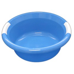 Lighean Rotund cu Manere din Plastic, Capacitate 5 L, Culoare Albastru