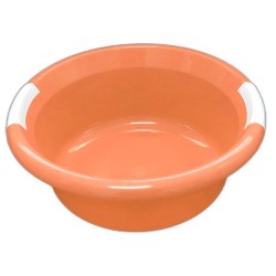 Lighean Rotund cu Manere din Plastic, Capacitate 8,5 L, Culoare Portocaliu