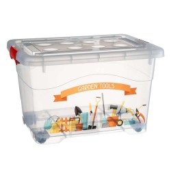 Cutie Depozitare din Plastic cu Roti, 75 L