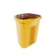 Cos de Rufe STERK, 45x38x51 cm, Plastic Galben, cu Capac, Cosuri pentru Rufe din Plastic, Cos pentru Rufe cu Capac, Cos Mare pentru Rufe cu Capac, Cos din Plastic pentru Haine, Accesorii Baie, Cos Depozitare Haine cu Capac