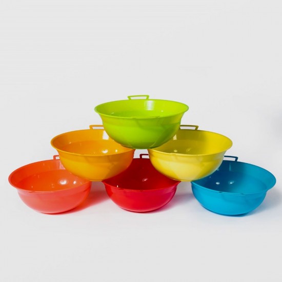 Lighean Rotund cu Manere STERK, Capacitate 4 L, Dimensiune 27x13 cm, Material Plastic, Culoare Albastru Deschis, Lighean cu Manere, Lighean Rotund, Lighean Plastic