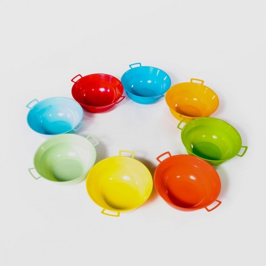 Lighean Rotund cu Manere STERK, Capacitate 4 L, Dimensiune 27x13 cm, Material Plastic, Culoare Albastru Deschis, Lighean cu Manere, Lighean Rotund, Lighean Plastic