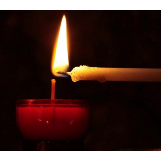 Candela de Sticla Rosie cu Capac Auriu, 10 Ore, Candela cu Capac, Candela Rosie, Candela de Sticla cu Capac, Candele cu Capac, Candele Rosii, Candele de Sticla cu Capac, Lumanare Candela, Lumanari Candele, Lumanari Neparfumate