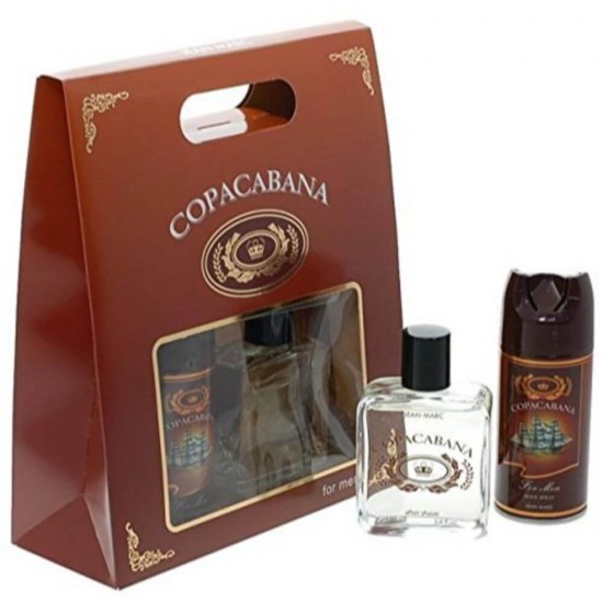 Set Cosmetice Barbati JEAN MARC Copacabana, After Shave 100 ml si Spray Deodorant de Corp 150 ml, Set Cosmetice Cadou pentru Ingrijire Corporala Barbati, Set Cadou Deodorant si After Shave pentru Barbati,  Seturi Cadou Cosmetice Barbati