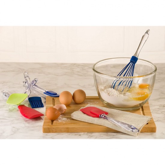 Paleta din Silicon pentru Ornat, Maner din Plastic cu Spatula Atasata, Culoare Rosu, Paleta Gatit, Palete din Silicon, Palete pentru Bucatarie, Ustensile pentru Bucatarie, Paleta de Bucatarie, Palete pentru Gatit, Ustensile pentru Gatit