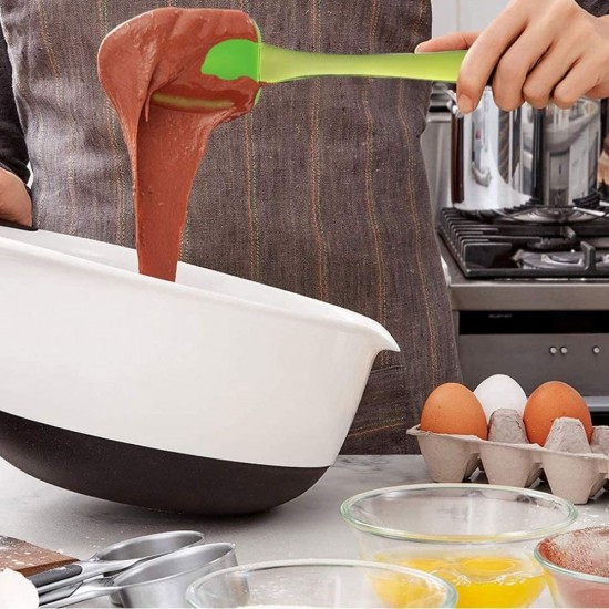 Paleta din Silicon pentru Ornat, Maner din Plastic cu Spatula Atasata, Culoare Verde, Paleta Gatit, Palete din Silicon, Palete pentru Bucatarie, Ustensile pentru Bucatarie, Paleta de Bucatarie, Palete pentru Gatit, Ustensile pentru Gatit