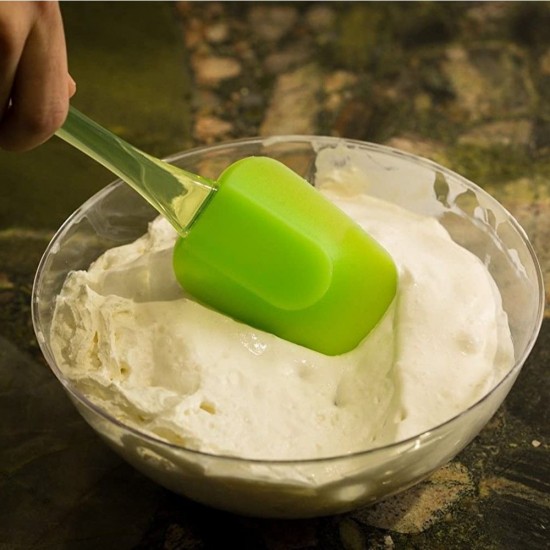 Paleta din Silicon pentru Ornat, Maner din Plastic cu Spatula Atasata, Culoare Verde, Paleta Gatit, Palete din Silicon, Palete pentru Bucatarie, Ustensile pentru Bucatarie, Paleta de Bucatarie, Palete pentru Gatit, Ustensile pentru Gatit