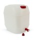 Canistra cu Capac Etans STERK, 30 L, cu Robinet, Plastic Alb/Rosu, Canistra cu Robinet, Canistre cu Robinet, Canistre din Plastic cu Capac, Canistre cu Capac Etans 30 L, Canistra de Plastic 30 Litri
