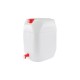 Canistra cu Capac Etans STERK, 30 L, cu Robinet, Plastic Alb/Rosu, Canistra cu Robinet, Canistre cu Robinet, Canistre din Plastic cu Capac, Canistre cu Capac Etans 30 L, Canistra de Plastic 30 Litri