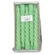 Lumanari Spiralate, Lungime 20 cm, 10 Buc/Set, Culoare Verde