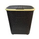 Cos de Rufe STERK, 46x36x51 cm, cu Capac, Rattan Maro, Cosuri Rattan pentru Rufe, Cos din Rattan pentru Rufe cu Capac, Cos Mare pentru Rufe cu Capac, Cos din Rattan pentru Haine, Accesorii Baie, Cos Depozitare Haine cu Capac
