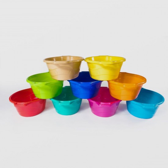 Lighean Oval cu Manere STERK, Capacitate 40 L, Dimensiune 63x52x24 cm, Material Plastic, Culoare Verde, Lighean cu Manere, Lighean Oval, Lighean Plastic