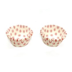 Set 200 Hartii Copt Briose ENGER, Model Frunze, Culoare Alb/Verde, Hartie pentru Copt Briose, Hartie Speciala pentru Briose, Chese pentru Briose, Forme de Hartie pentru Copt Briose, Chese pentru Briose, Set Chese  Briose, Hartie Briose Imprimata