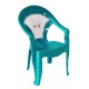 Scaun Mare Sterk pentru Copii,32x38x60 cm, Plastic, Turcoaz, Model Iepuras, Scaun Copii, Scaun Mare pentru Copii, Scaun Copii cu Model, Scaune Mici pentru Copii, Scaune Plastic Copii, Scaun Copii, Scaune Gradinita, Scaunel Copii