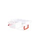 Cutie Alimente STERK, 15x10.5x5 cm, Compartimentata cu Capac, Plastic Transparent, Cutii din Plastic Depozitare Alimente, Cutie Bicompartimentata Alimentara din Plastic, Caserole din Plastic pentru Alimente, Cutii Depozitare cu Capac pentru Alimente