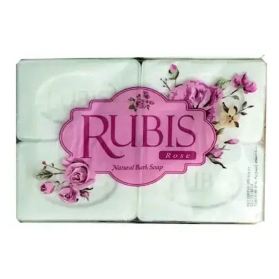 Sapun Solid RUBIS Rose, 4 Buc/Set, 200 g/Buc, Parfum de Trandafir, Sapun cu Parfum de Trandafir pentru Corp, Sapunuri de Corp, Sapun pentru Ingrijirea Corpului, Sapun pentru Maini si Corp, Sapun Solid Rubis, Set Sapunuri Solide, Sapunuri de Maini