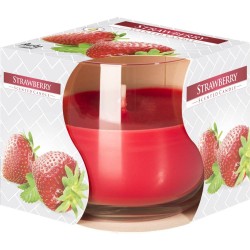Lumanare Parfumata in Pahar de Sticla Aura Strawberry, Parfum de Capsuni, Lumanari Parfumate, Lumanari in Pahar, Lumanare la Pahar, Lumanare cu Parfum, Lumanare Parfum de Capsuni, Lumanare Capsuni, Lumanare Strawberry, Lumanari cu Parfum