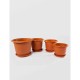 Ghiveci cu Tava STERK, 16x13 cm, Plastic Maro, Ghiveci pentru Flori, Ghiveci cu Tavita pentru Flori, Ghivece, Ghivece Plastic cu Tavita, Articole Decorative, Ghivece cu Tavita pentru Flori, Ghivece cu Tava pentru Flori