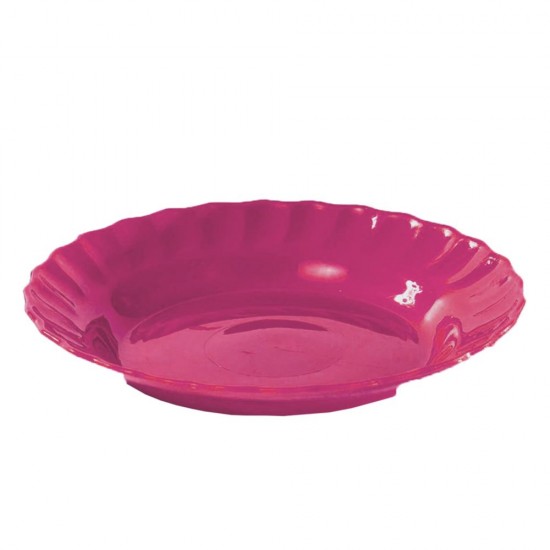 STERK Farfurie Imprimata Adanca Rotunda, 20x3 cm, Mov, Plastic, Farfurie Rotunda Mov, Farfurie Mov, Farfurie Plastic, Farfurie Rotunda, Farfurie Adanca, Farfurie Rotunda Adanca, Vesela Masa, Farfurii Adanci