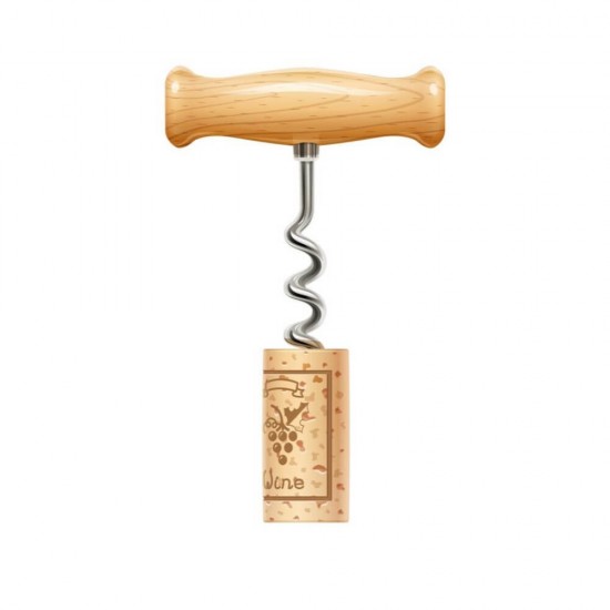 Tirbuson Metalic cu Maner Lemn, Tibusoane din Lemn in Forma T, Tibuson din Lemn, Tirbuson pentru Sticle, Tirbusoane pentru Deschis Sticlele, Tirbuson Clasic, Tirbusoane Clasice, Tirbuson Simplu, Tirbusoane pentru Dopuri