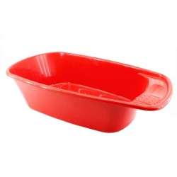 Cadita Mica Sterk Cal. I, 18x74x35 cm, Rosie, Plastic, Cadita Plastic, Cadita Rosie de Plastic, Cadita Copii, Cadita Bebelusi, Albie Plastic Copii, Albie din Plastic pentru Bebelusi, Vanita Bebelusi