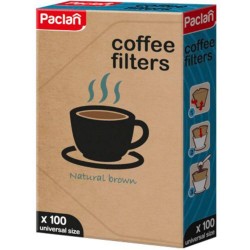 Rezerve Filtru Cafea PACLAN, Tip 4, 100 Buc/Set, Culoare Maro, Rezerva Hartie Cafea, Rezerva din Hartie pentru Filtru de Cafea, Accesorii Cafea, Filtre de Hartie pentru Cafetiera Marimea 4, Filtre de Hartie Cafea, Hartie Filtru Cafea Tip 4