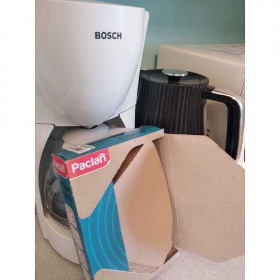 Rezerve Filtru Cafea PACLAN, Tip 4, 100 Buc/Set, Culoare Maro, Rezerva Hartie Cafea, Rezerva din Hartie pentru Filtru de Cafea, Accesorii Cafea, Filtre de Hartie pentru Cafetiera Marimea 4, Filtre de Hartie Cafea, Hartie Filtru Cafea Tip 4