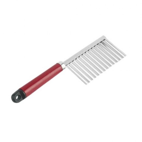 Cutit pentru Cascaval, Maner din Plastic Visiniu, Cutit Ondulat, Cutit pentru Feliere, Cutit Ondulat pentru Feliere, Cutit Feliere, Cutit pentru Feliat Legume, Cutit de Feliat Branza, Cutit pentru Felierea Aperitivelor