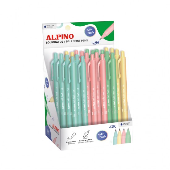 Pixuri Asortate Pastel 24 Buc/set, Alpino Soft Touch