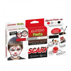Set Alpino Scary Liquid Make-up, 4 Culori X 10gr + Pensula