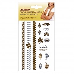 Set Tatuaje Metalice, Alpino Party - Auriu/argintiu