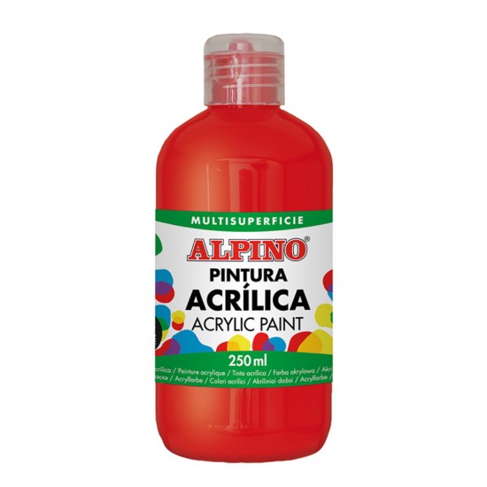 Vopsea Acrilica, 250ml, Alpino - Rosu