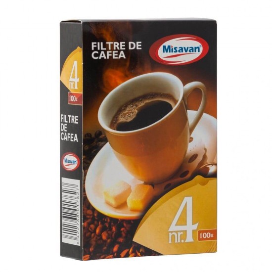 Set 100 Filtre de Cafea Misavan, Nr.4, Hartie Filtru de Cafea Misavan, Filtre de Cafea din Hartie, Filtre de Cafea Nr 4, Filtre de Cafea 4, Set Filtre de Cafea Misavan, Set 100 Filtre de Cafea din Hartie, Filtre pentru Cafea