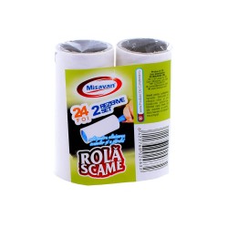 Set 2 Rezerve Rola Curatat Scame Misavan 24 Foi/Rola, Rola pentru Scame, Rola Scame Misavan, Rola Misavan Scame, Misavan Rola Scame, Rola de Curatat Scame, Rola de Curatat Scame Misavan, Rola Scame din Hartie, Rola Scame Tesatura