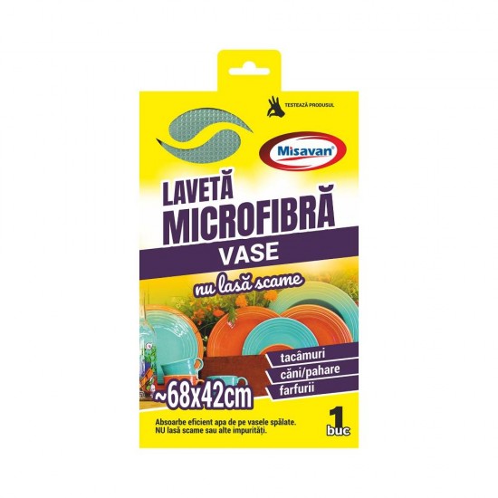 Laveta din Microfibra pentru Vase Misavan, 68x42 cm, Lavete Microfibra, Lavete Absorbante, Laveta Absorbanta, Laveta Vase, Lavete Vase, Laveta Bucatarie, Lavete Bucatarie, Lavete Curatare, Laveta Curatare, Laveta Curatenie, Lavete Curatenie